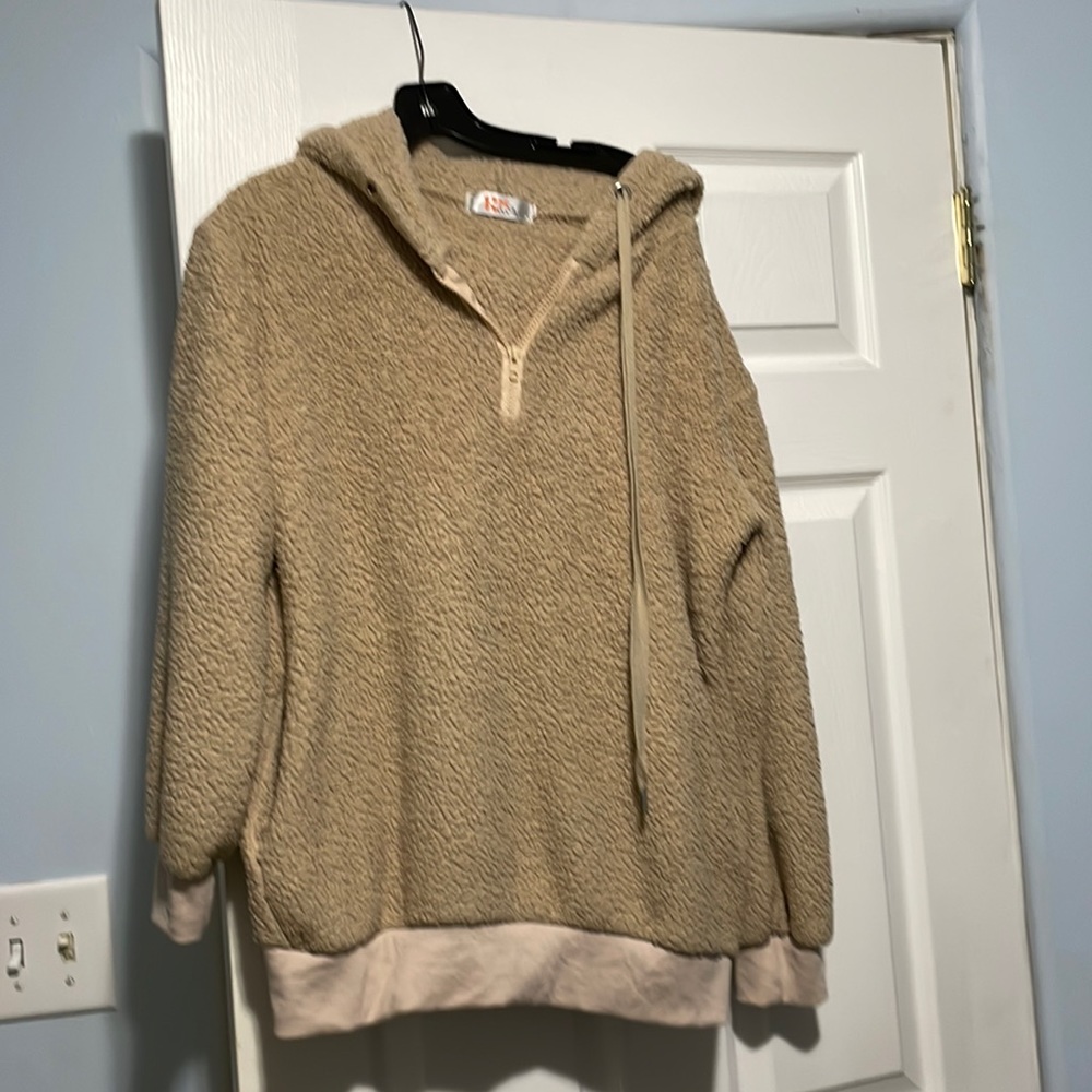 Camel fleece hoodie